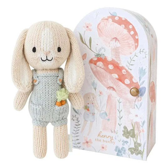 Tiny Henry the Bunny with Floral House cuddle+kind Lil Tulips