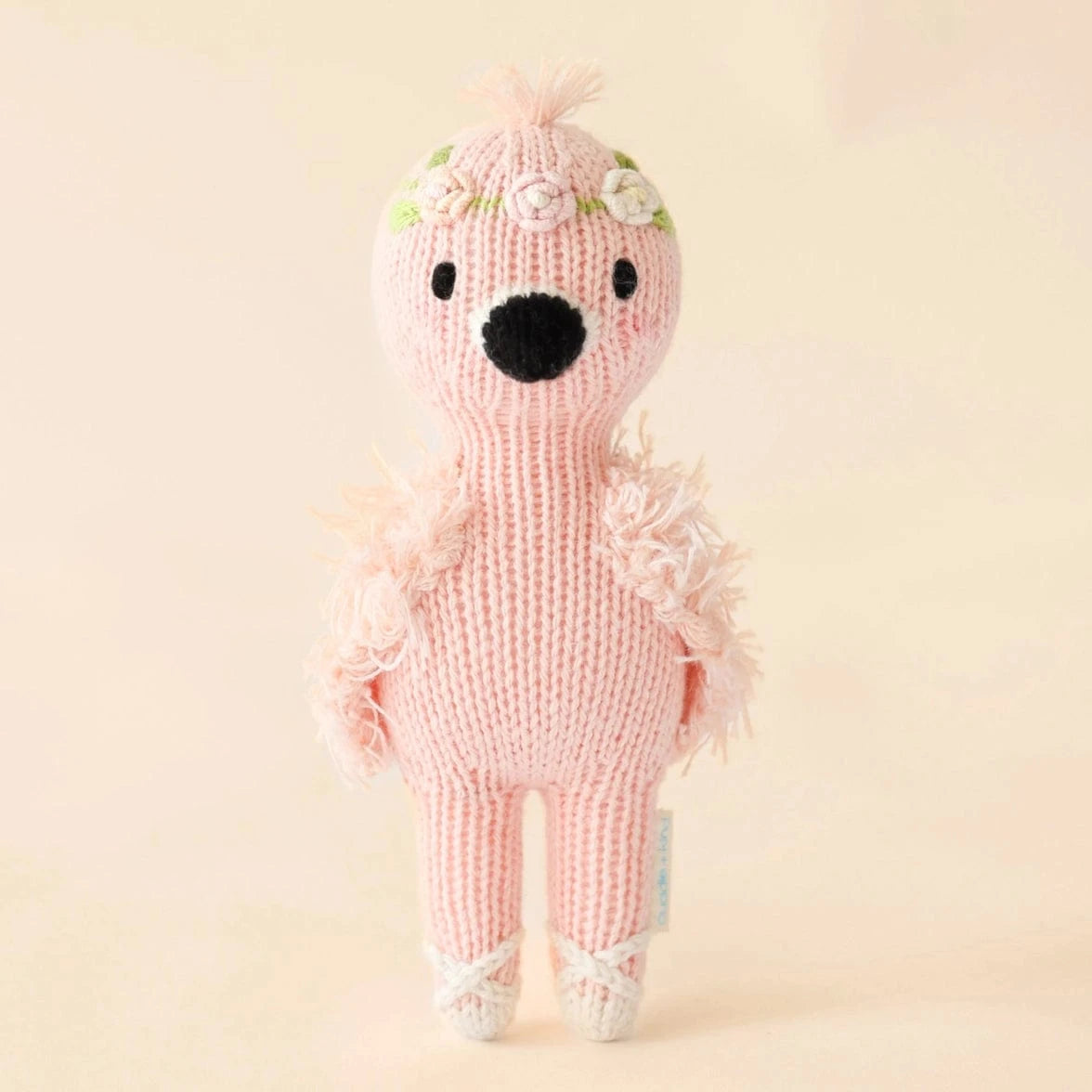 Tiny Penelope the Flamingo with Floral House cuddle+kind Lil Tulips