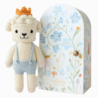 Tiny Sebastian the Lamb with Floral House cuddle+kind Lil Tulips