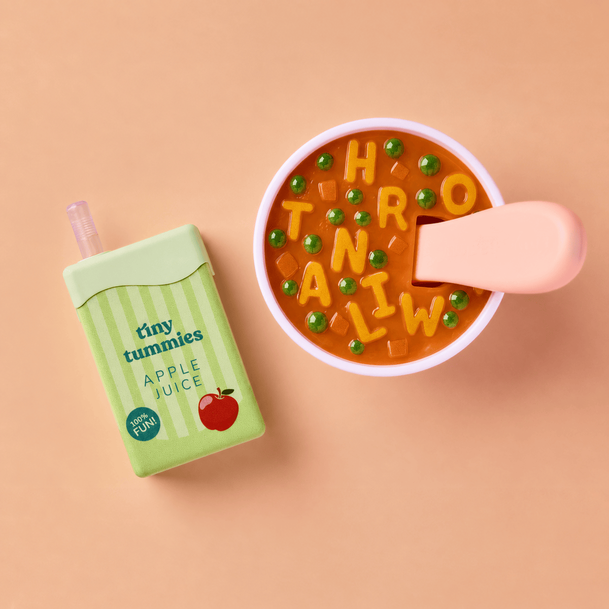 Tiny Tummies Alphabet Soup Bowl and Juice Box Set Tiny Harlow Lil Tulips