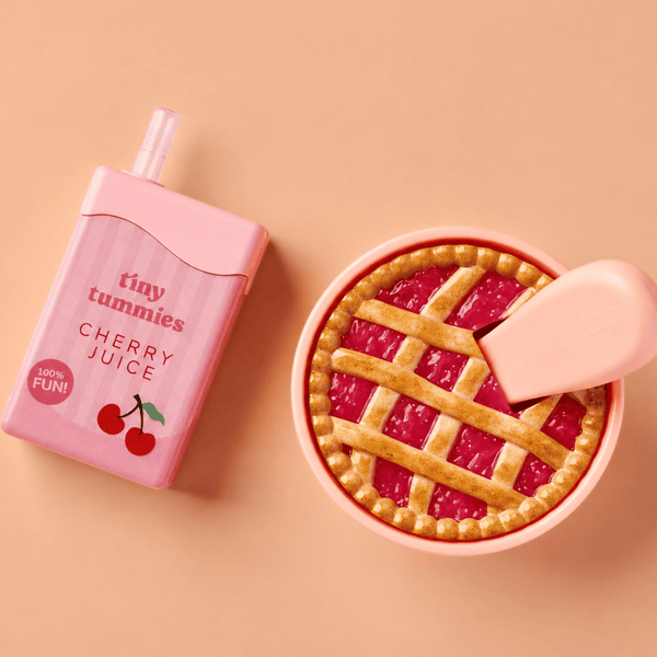 Tiny Tummies Cherry Pie Bowl and Juice Box Set Tiny Harlow Lil Tulips