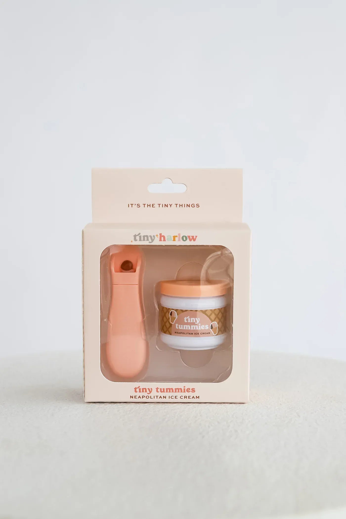 Tiny Tummies Neapolitan Ice Cream Jar and Spoon Set Tiny Harlow Lil Tulips
