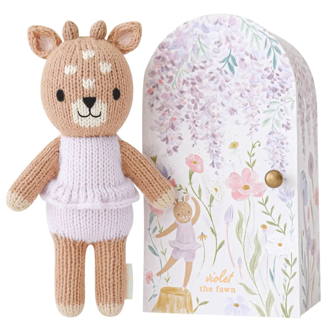 Tiny Violet the Fawn with Floral House cuddle+kind Lil Tulips