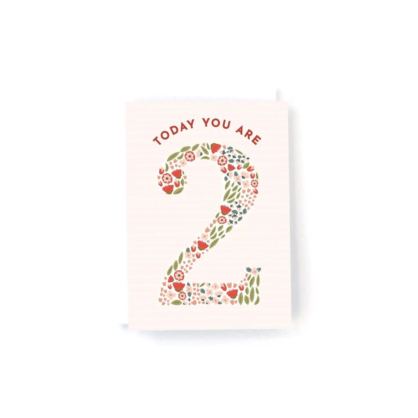 Today You Are - Floral MINI Birthday Card-Choose a Number 1-5 2 Pedaller Designs Lil Tulips