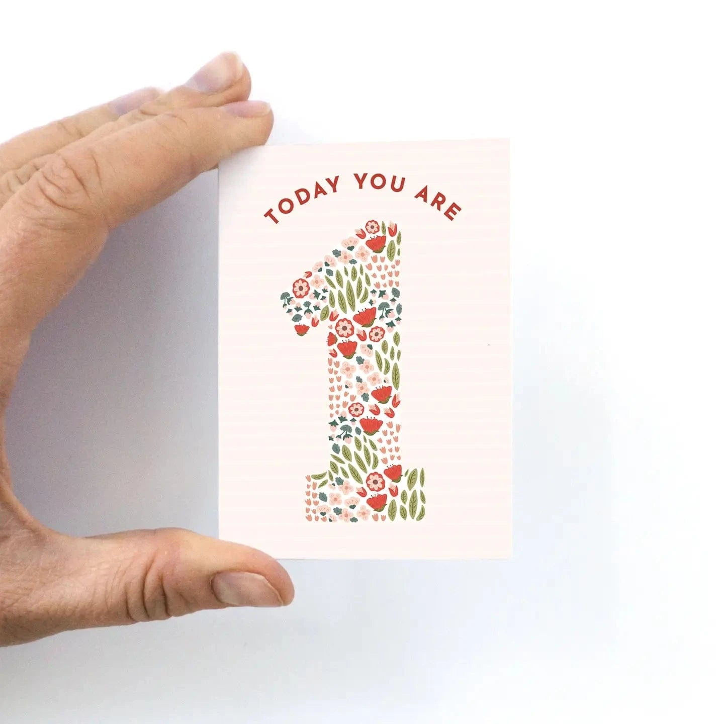 Today You Are - Floral MINI Birthday Card-Choose a Number 1-5 Pedaller Designs Lil Tulips