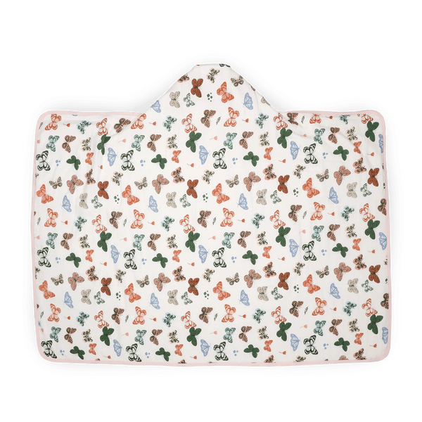 Toddler Hooded Towel - Butterflies Little Unicorn Lil Tulips