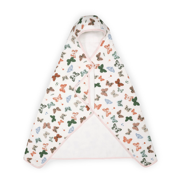 Toddler Hooded Towel - Butterflies Little Unicorn Lil Tulips