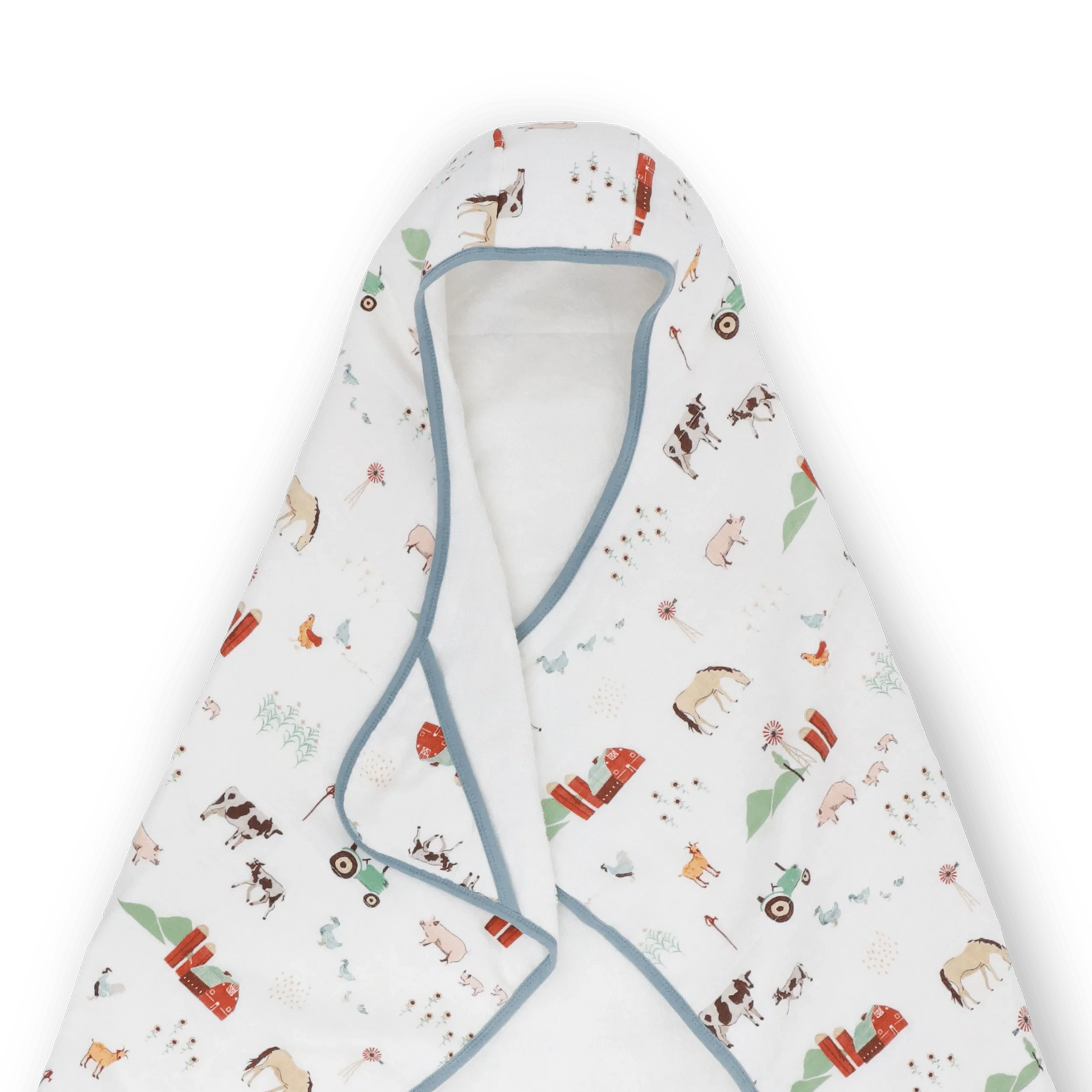 Toddler Hooded Towel - Farmyard Little Unicorn Lil Tulips