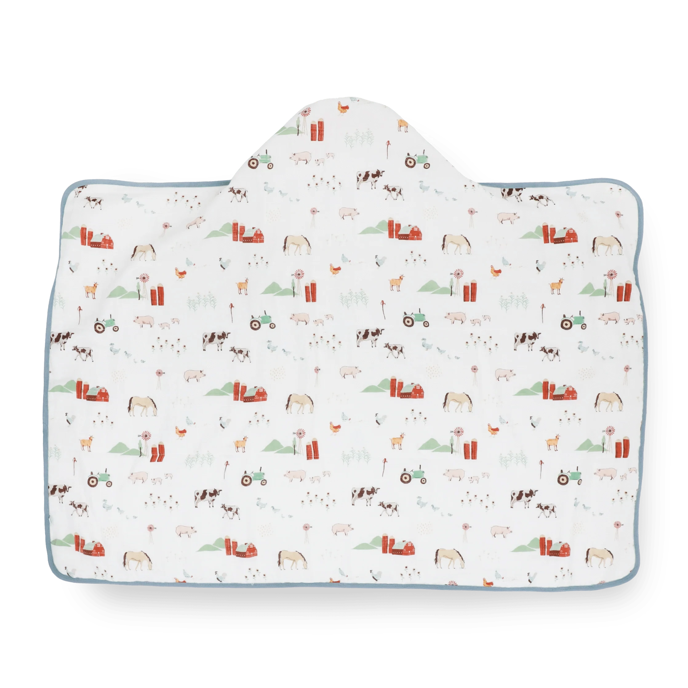 Toddler Hooded Towel - Farmyard Little Unicorn Lil Tulips
