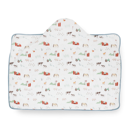 Toddler Hooded Towel - Farmyard Little Unicorn Lil Tulips