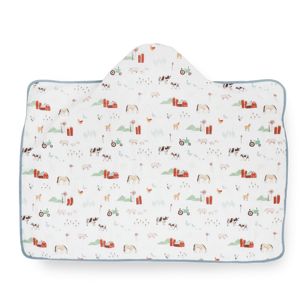 Toddler Hooded Towel - Farmyard Little Unicorn Lil Tulips