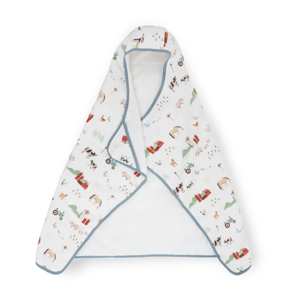 Toddler Hooded Towel - Farmyard Little Unicorn Lil Tulips