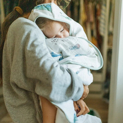 Toddler Hooded Towel - Whales Little Unicorn Lil Tulips