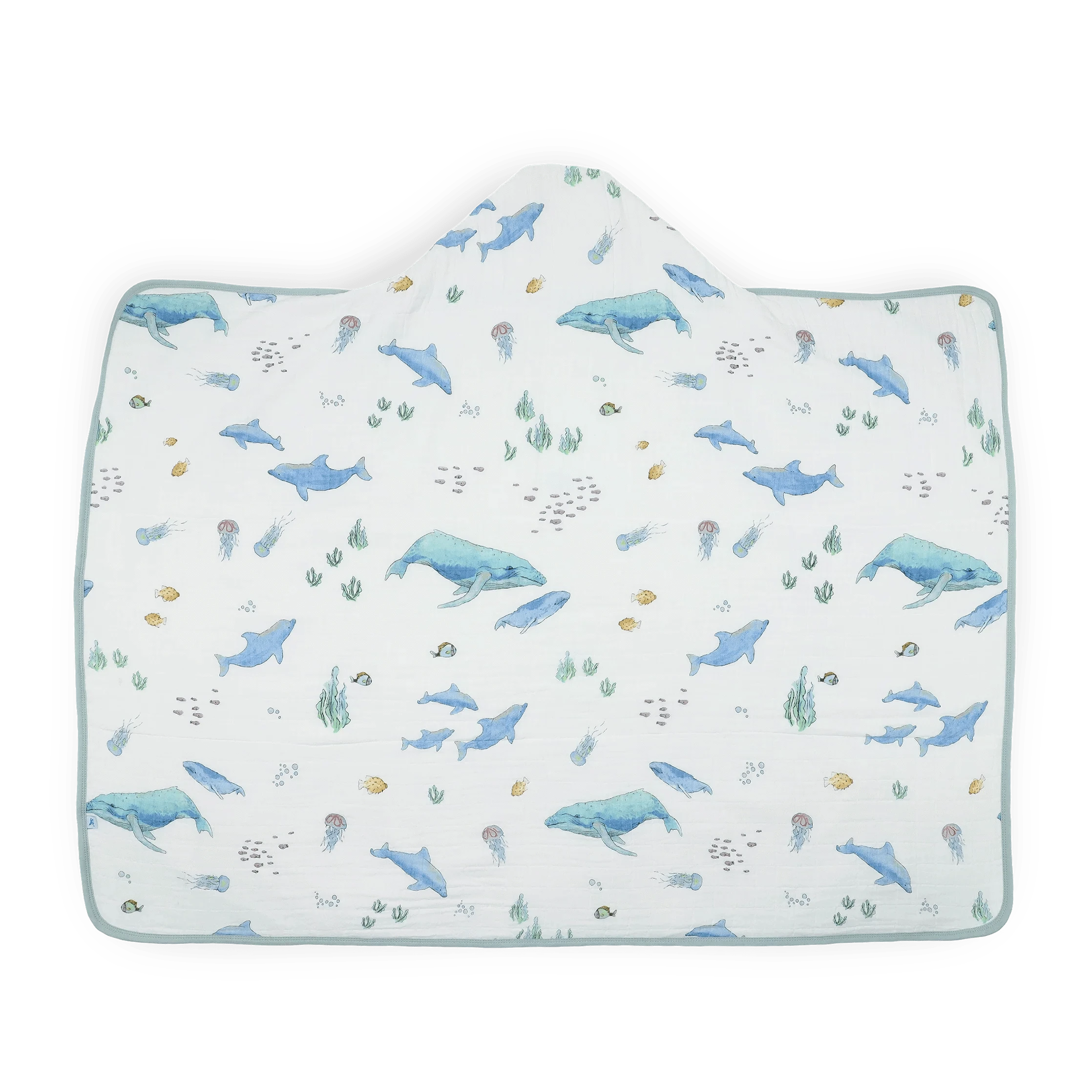 Toddler Hooded Towel - Whales Little Unicorn Lil Tulips