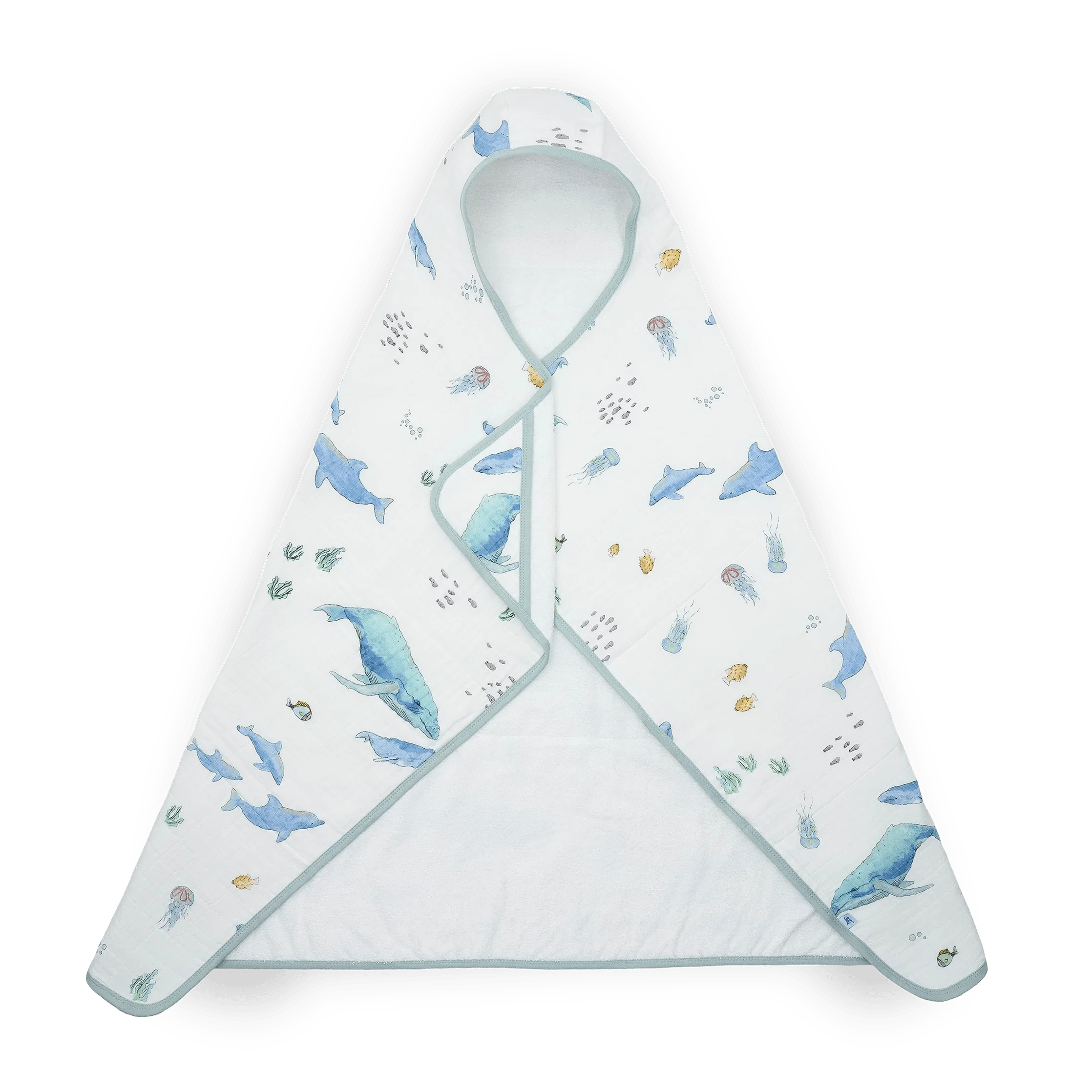 Toddler Hooded Towel - Whales Little Unicorn Lil Tulips