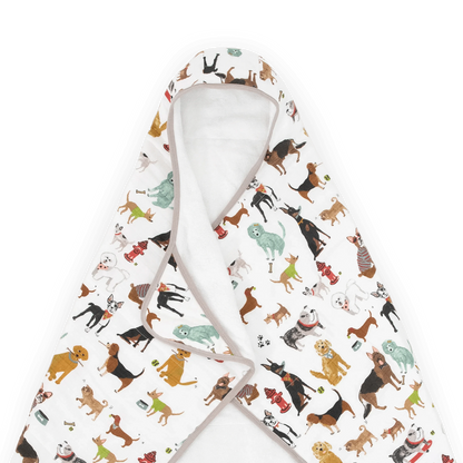 Toddler Hooded Towel - Woof Little Unicorn Lil Tulips