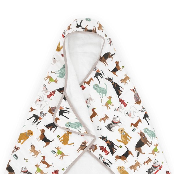 Toddler Hooded Towel - Woof Little Unicorn Lil Tulips