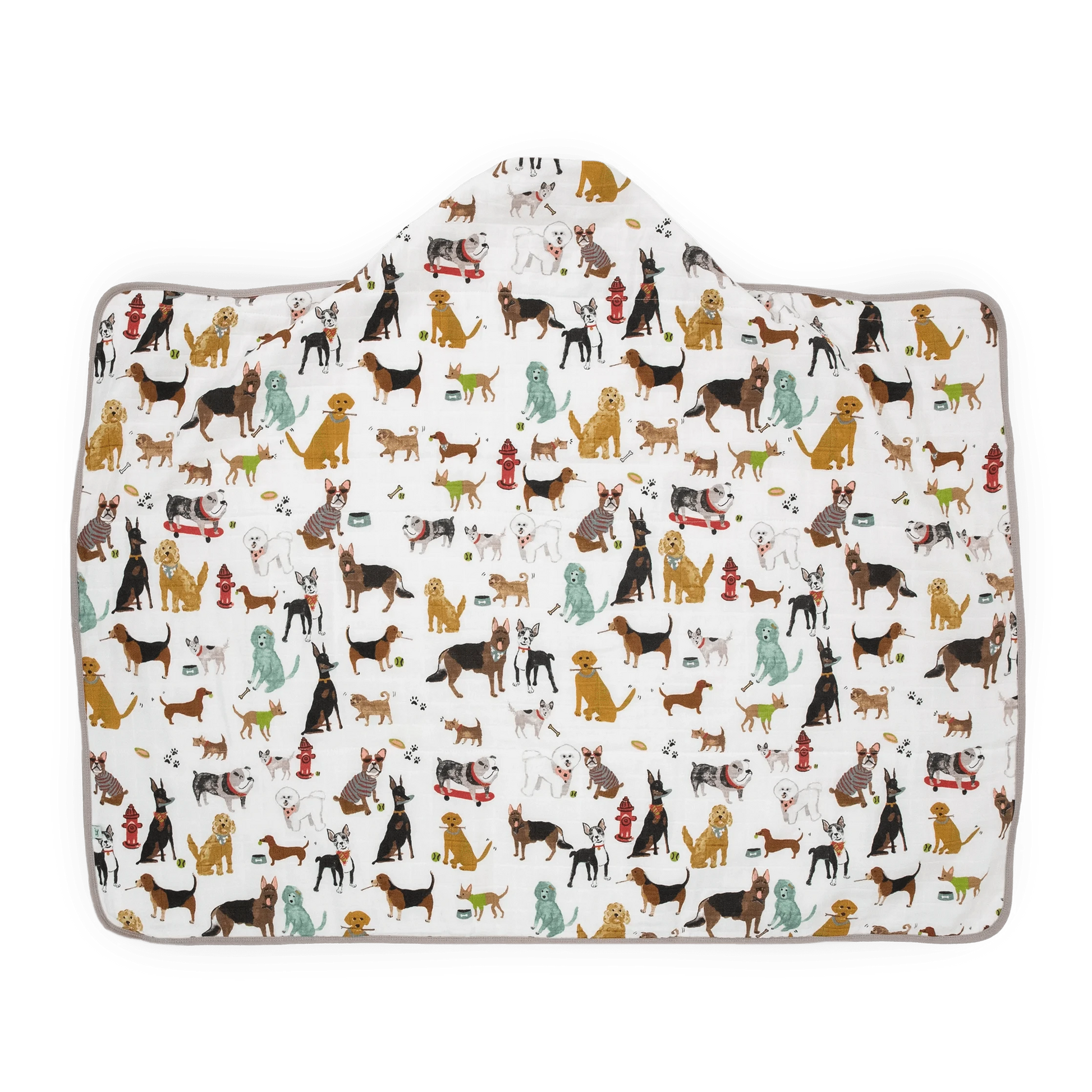 Toddler Hooded Towel - Woof Little Unicorn Lil Tulips