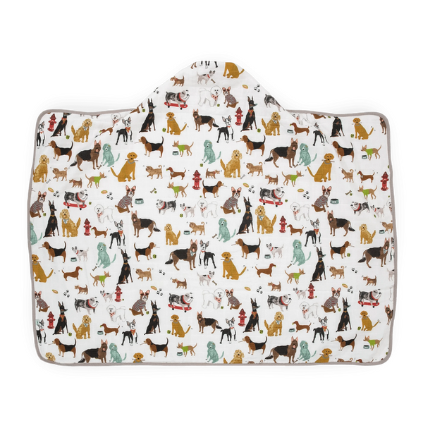 Toddler Hooded Towel - Woof Little Unicorn Lil Tulips