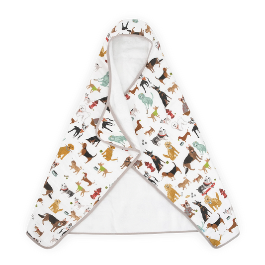 Toddler Hooded Towel - Woof Little Unicorn Lil Tulips