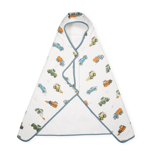 Toddler Hooded Towel - Work Trucks Little Unicorn Lil Tulips