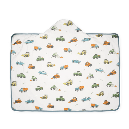 Toddler Hooded Towel - Work Trucks Little Unicorn Lil Tulips
