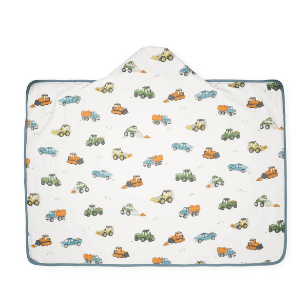 Toddler Hooded Towel - Work Trucks Little Unicorn Lil Tulips