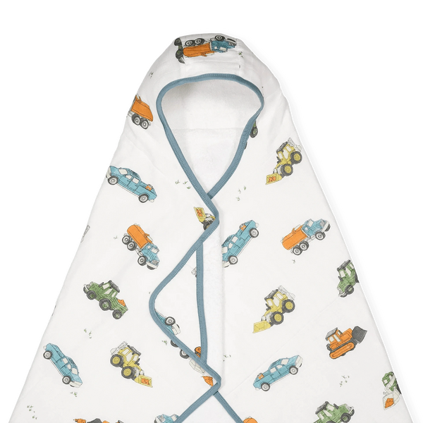 Toddler Hooded Towel - Work Trucks Little Unicorn Lil Tulips