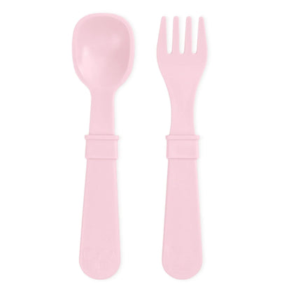 Toddler Utensil Pair Ice Pink RePlay Lil Tulips