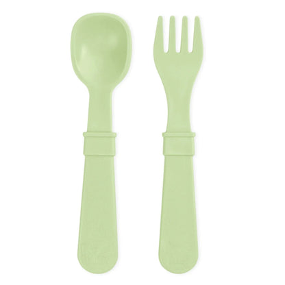 Toddler Utensil Pair Leaf RePlay Lil Tulips