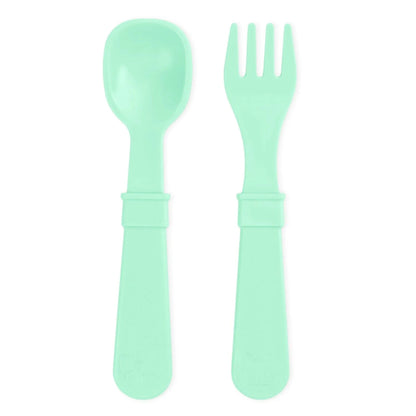Toddler Utensil Pair Mint RePlay Lil Tulips