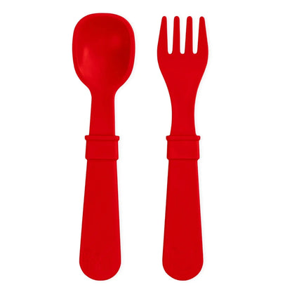 Toddler Utensil Pair Red RePlay Lil Tulips