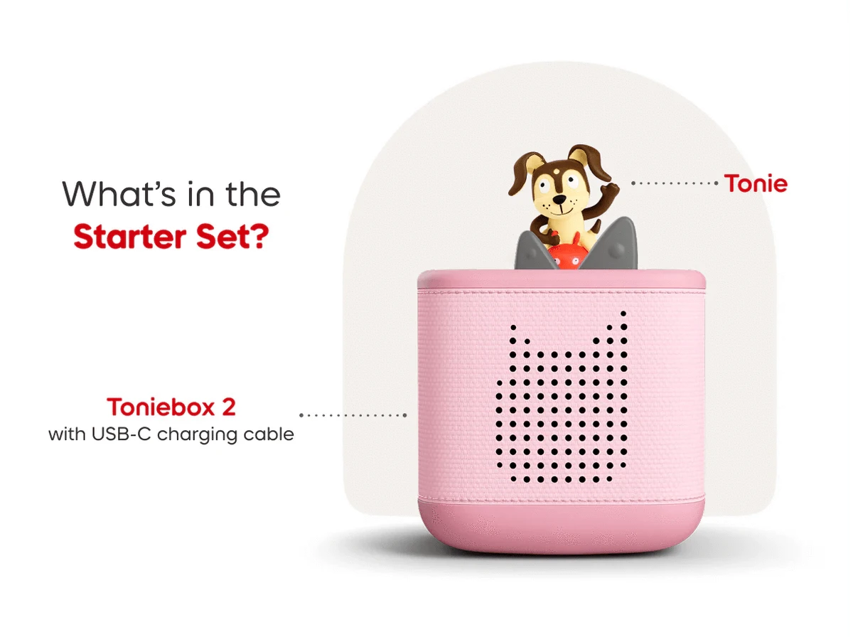 Toniebox 2 Starter Set - Playtime Puppy (Cloud Pink) Tonies Lil Tulips