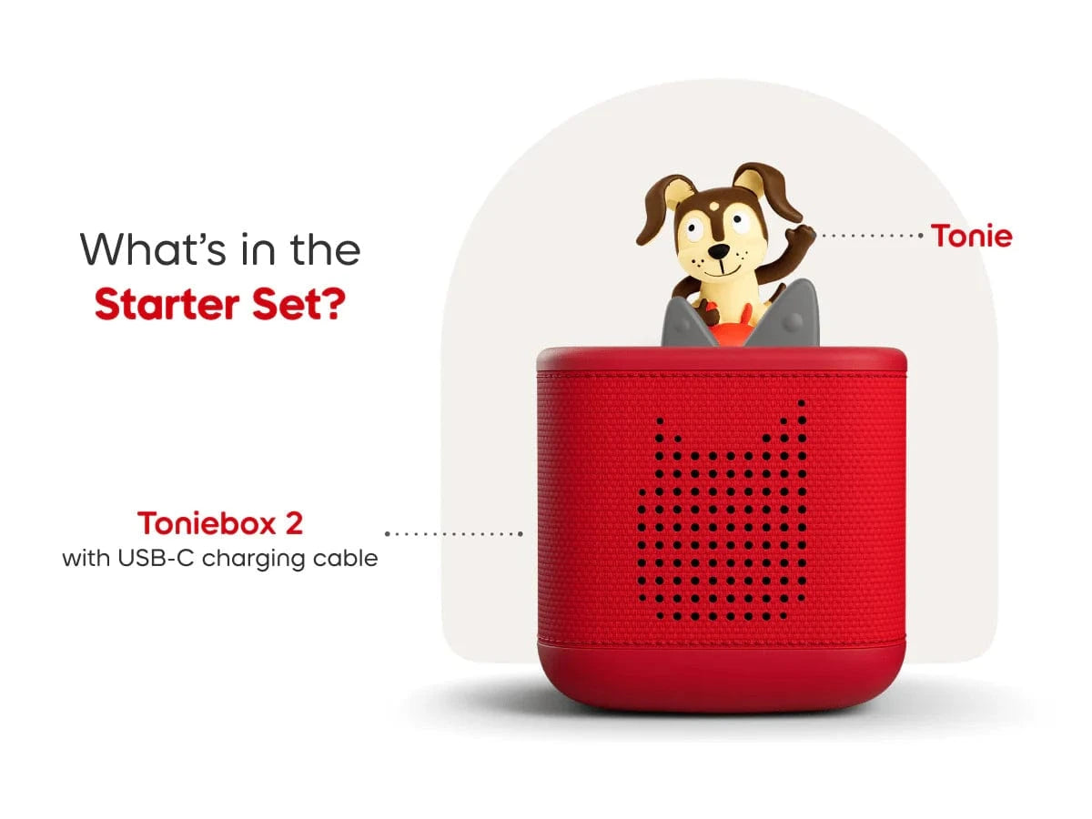 Toniebox 2 Starter Set - Playtime Puppy (Sunset Red) Tonies Lil Tulips