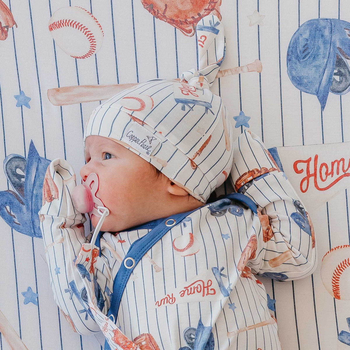 Top Knot Hat - All Star (0-4 Months) Copper Pearl Lil Tulips