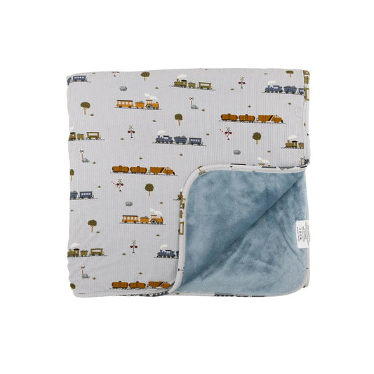 Trains Small Ribbed Toddler Blanket Brave Little Ones Lil Tulips