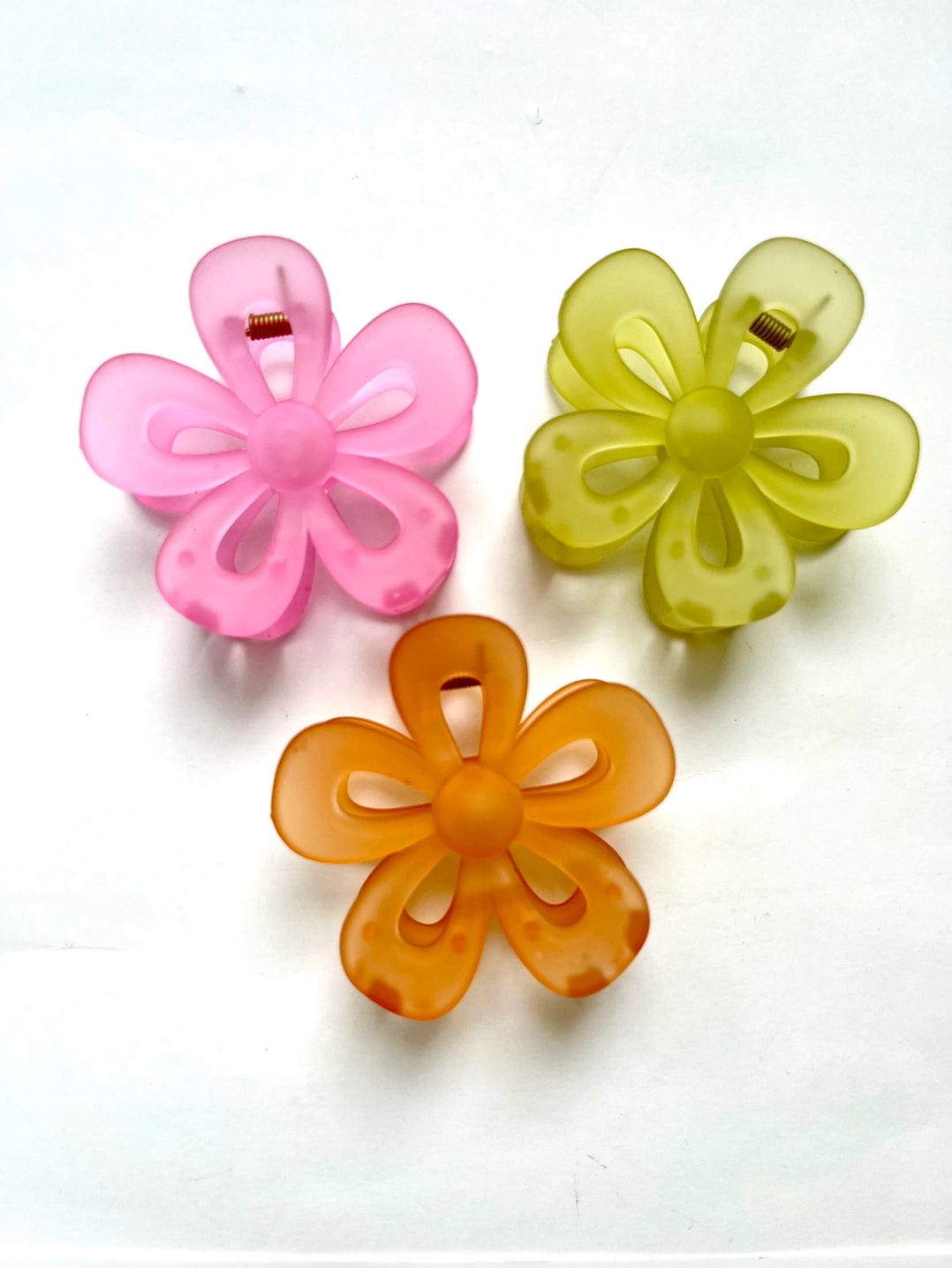 Translucent Medium Flower Hair Claw Clip Frosting Company Lil Tulips