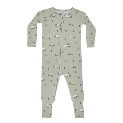 Trash Trucks Small Ribbed Zip Romper Brave Little Ones Lil Tulips
