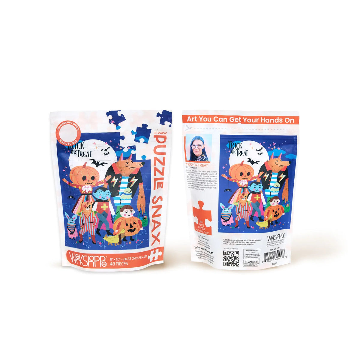 Trick or Treat 48 Piece Kids Halloween Puzzle Snax WerkShoppe Lil Tulips