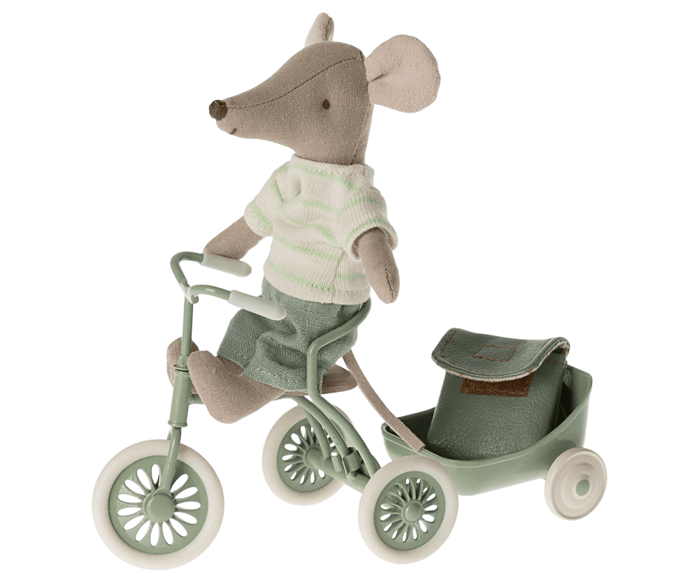 Tricycle Mouse, Big Brother - Mint Maileg Lil Tulips