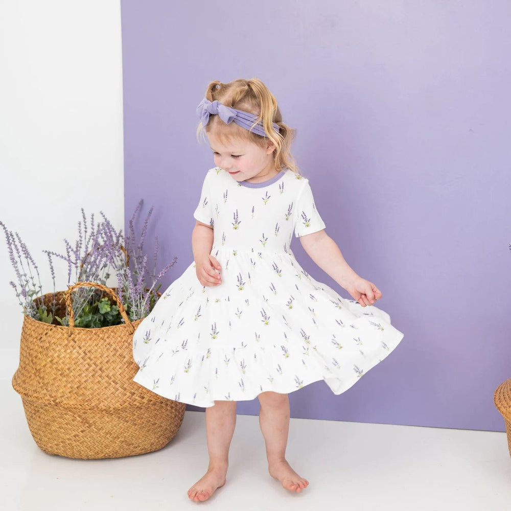 Twirl Dress in Lavender Kyte Baby Baby & Toddler Lil Tulips