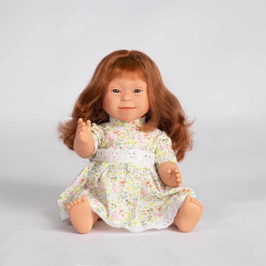TYBER Doll - Down Syndrome Girl Red Hair - Blue Eyes Mini Colettos Lil Tulips