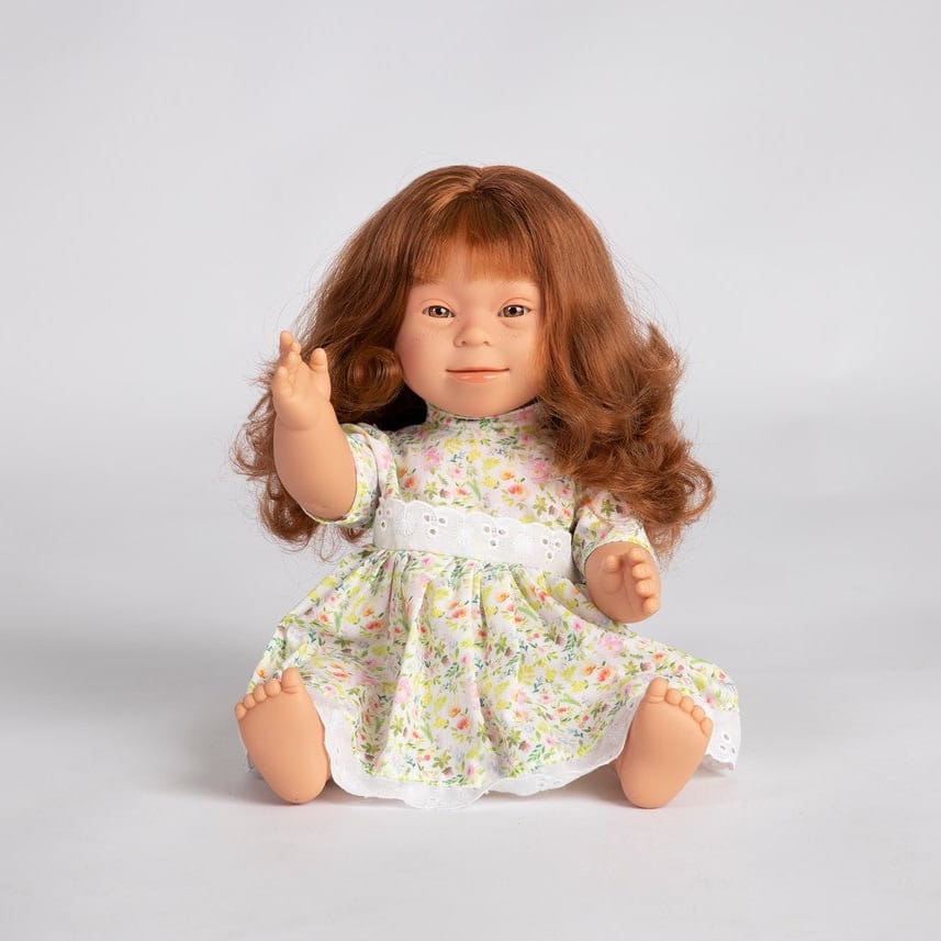 TYBER Doll - Down Syndrome Girl Red Hair - Brown Eyes Mini Colettos Lil Tulips