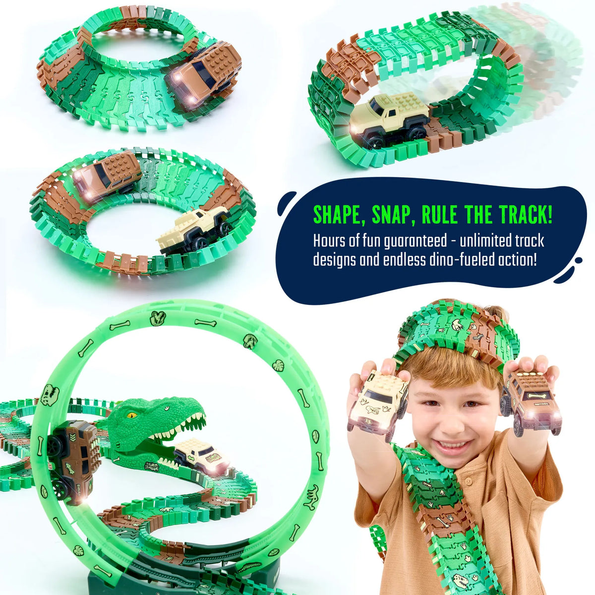 Ultimate Glows Dino Race Track JitteryGit Lil Tulips