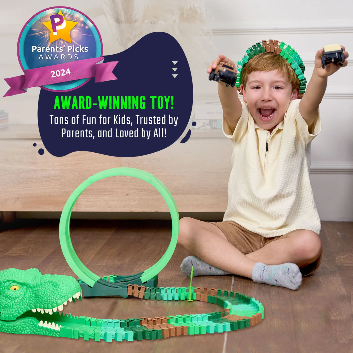 Ultimate Glows Dino Race Track JitteryGit Lil Tulips