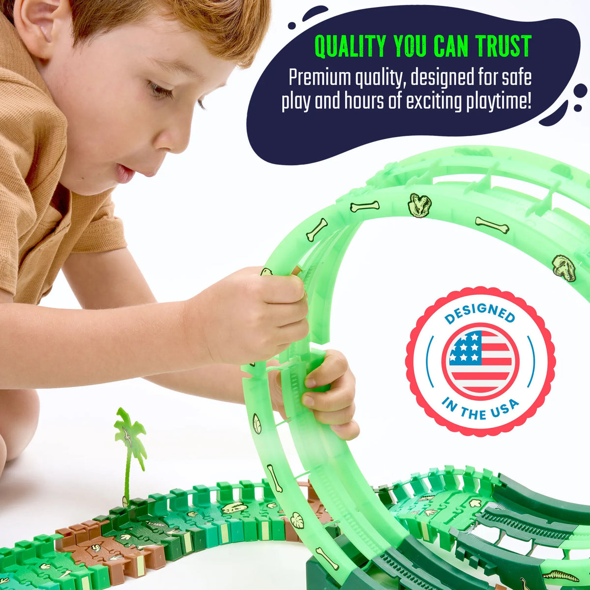 Ultimate Glows Dino Race Track JitteryGit Lil Tulips