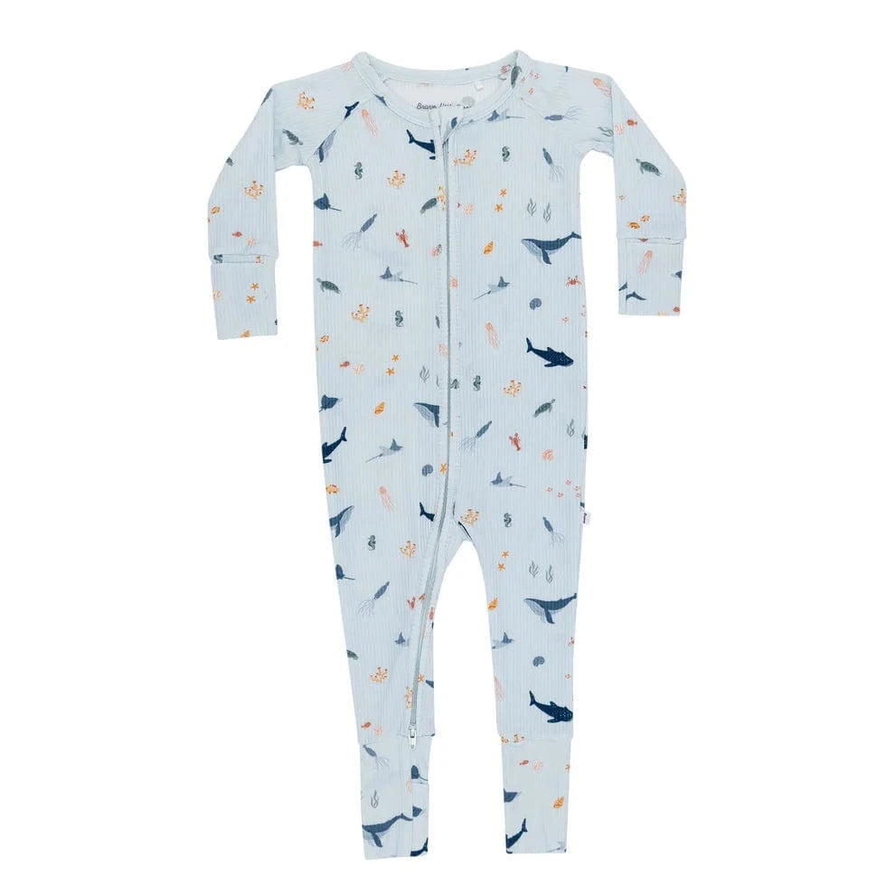 Under The Sea Small Ribbed Zip Romper Brave Little Ones Lil Tulips