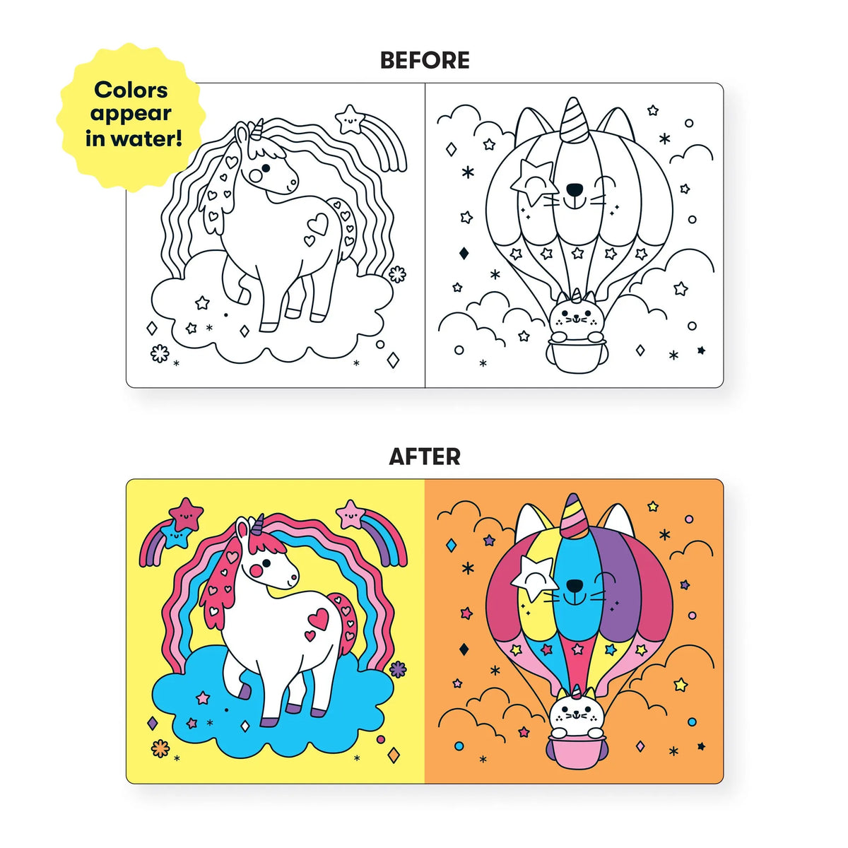 Unicorn Dreams Color Magic Bath Book Chronicle Books Lil Tulips