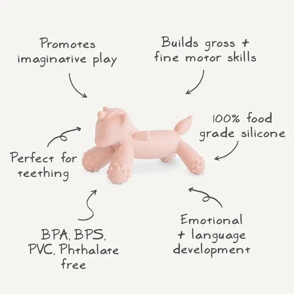 Unicorn Figurine Teether Mushie Lil Tulips