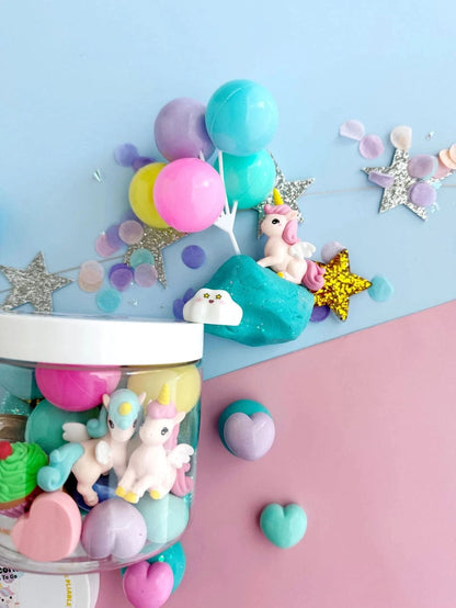 Unicorn Party (Cotton Candy) Dough-To-Go Play Kit Earth Grown KidDoughs Lil Tulips